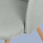 Armlehnstuhl Webstoff Hellgrau Gestell Stahl foliert 5