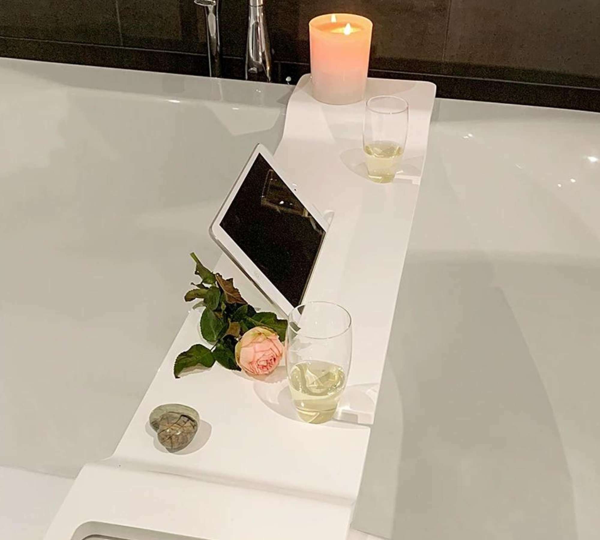 Badewannenablage Kunststoff Weiß 1
