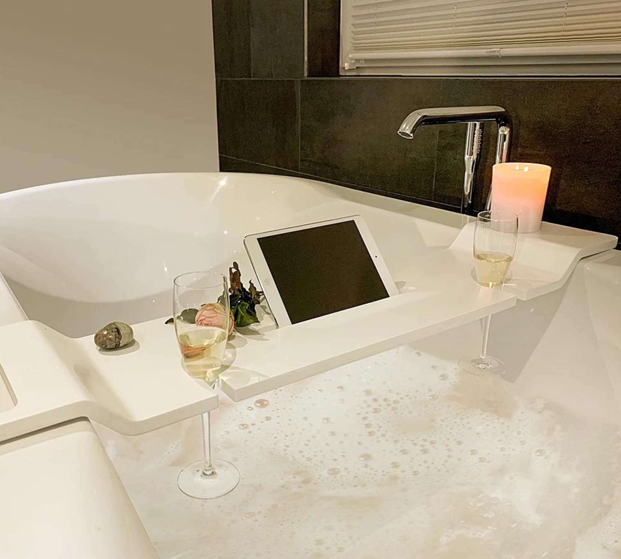 Badewannenablage Kunststoff Weiß 0
