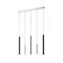 LED-Pendelleuchte 5-flammig Glas Metall Mehrfarbig 0