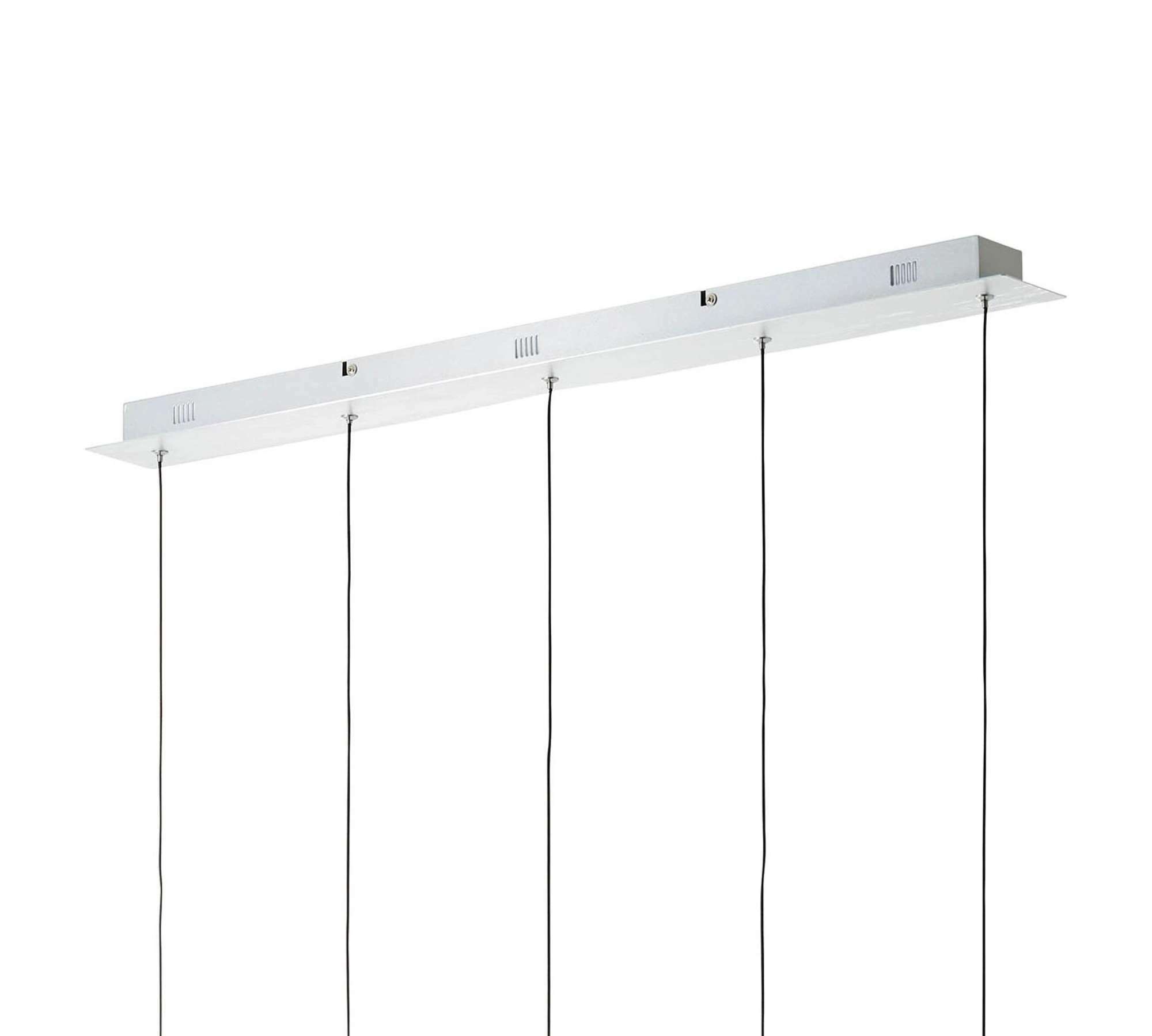 LED-Pendelleuchte 5-flammig Glas Metall Mehrfarbig 2