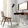 Rectangular console table wood veneer steel 3