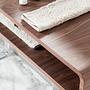 Rectangular console table wood veneer steel 7