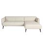 Modena leather sofa chaise longue Salto leather 0967 light grey 0