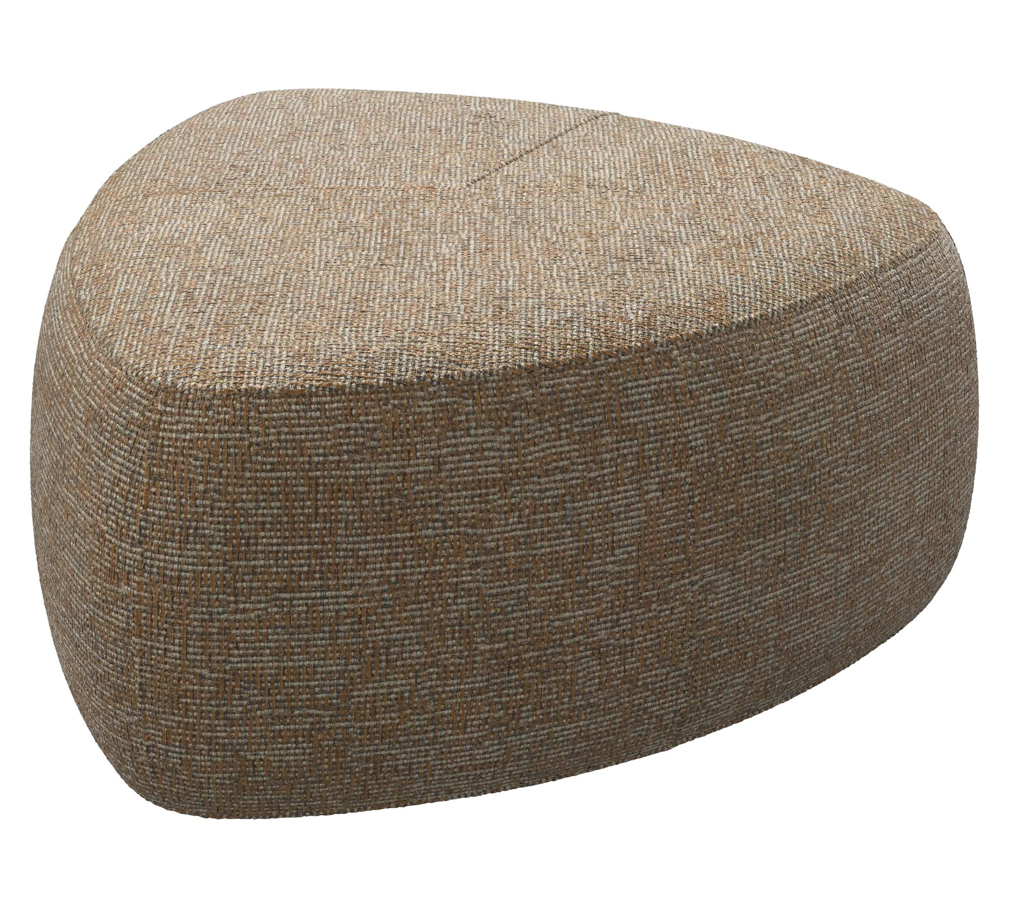 Bermuda Hocker Groß Wellington-Stoff Steinfarben 2