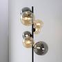 Popsicle LED floor lamp smoked glass iron 7-flame 2