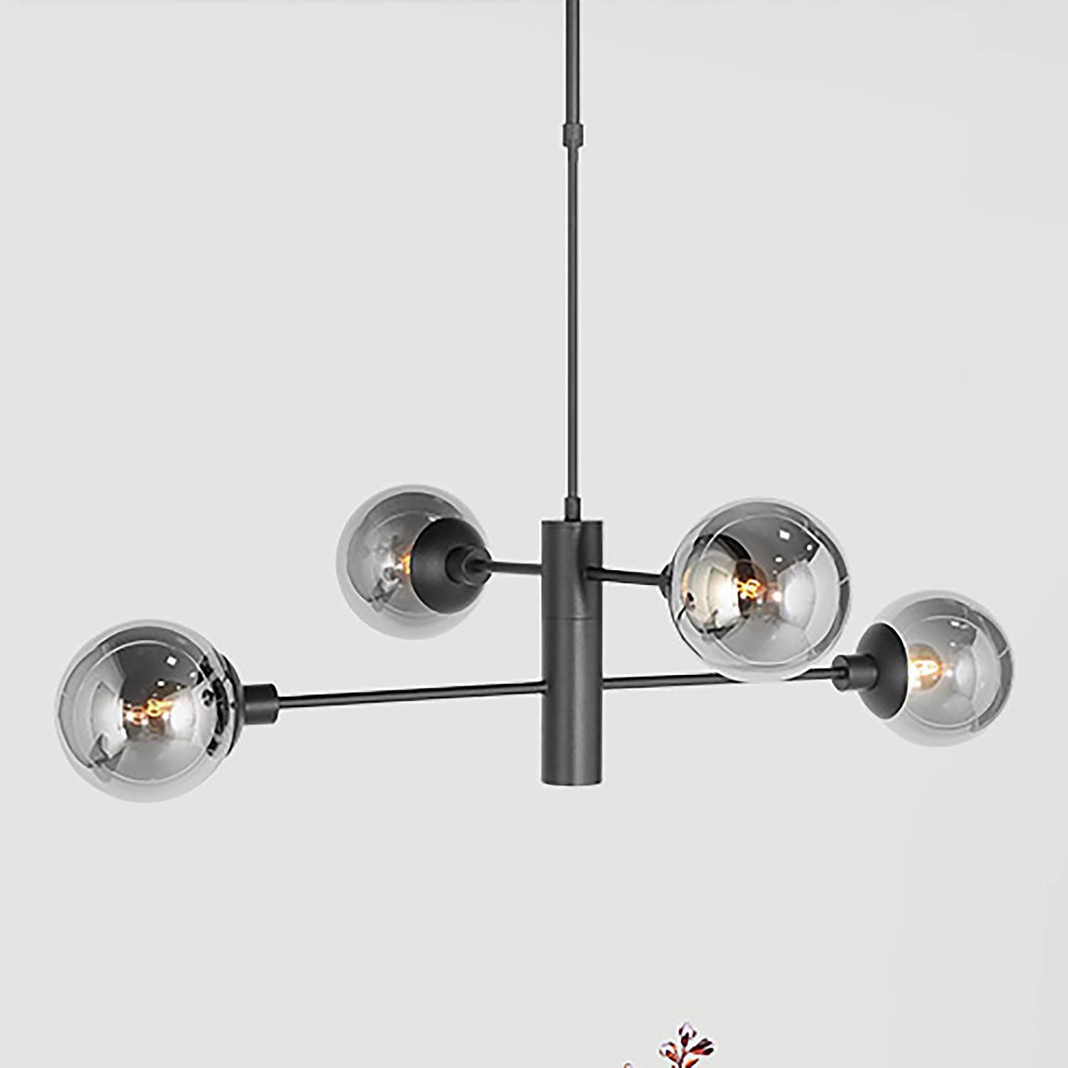 Constellation Pendant Lamp Aluminium Smoke Glass 5-light 0