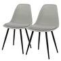 2x Annaba Upholstered Chair Grey 0