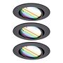 LED recessed light Coin RGBW Metal Black 1-light 0