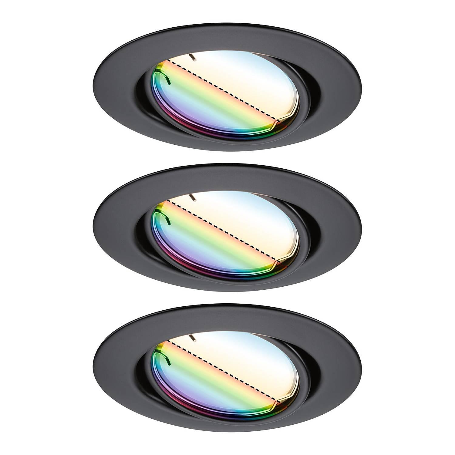 LED recessed light Coin RGBW Metal Black 1-light 0