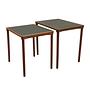 2x Side table Teak wood 1970s 0