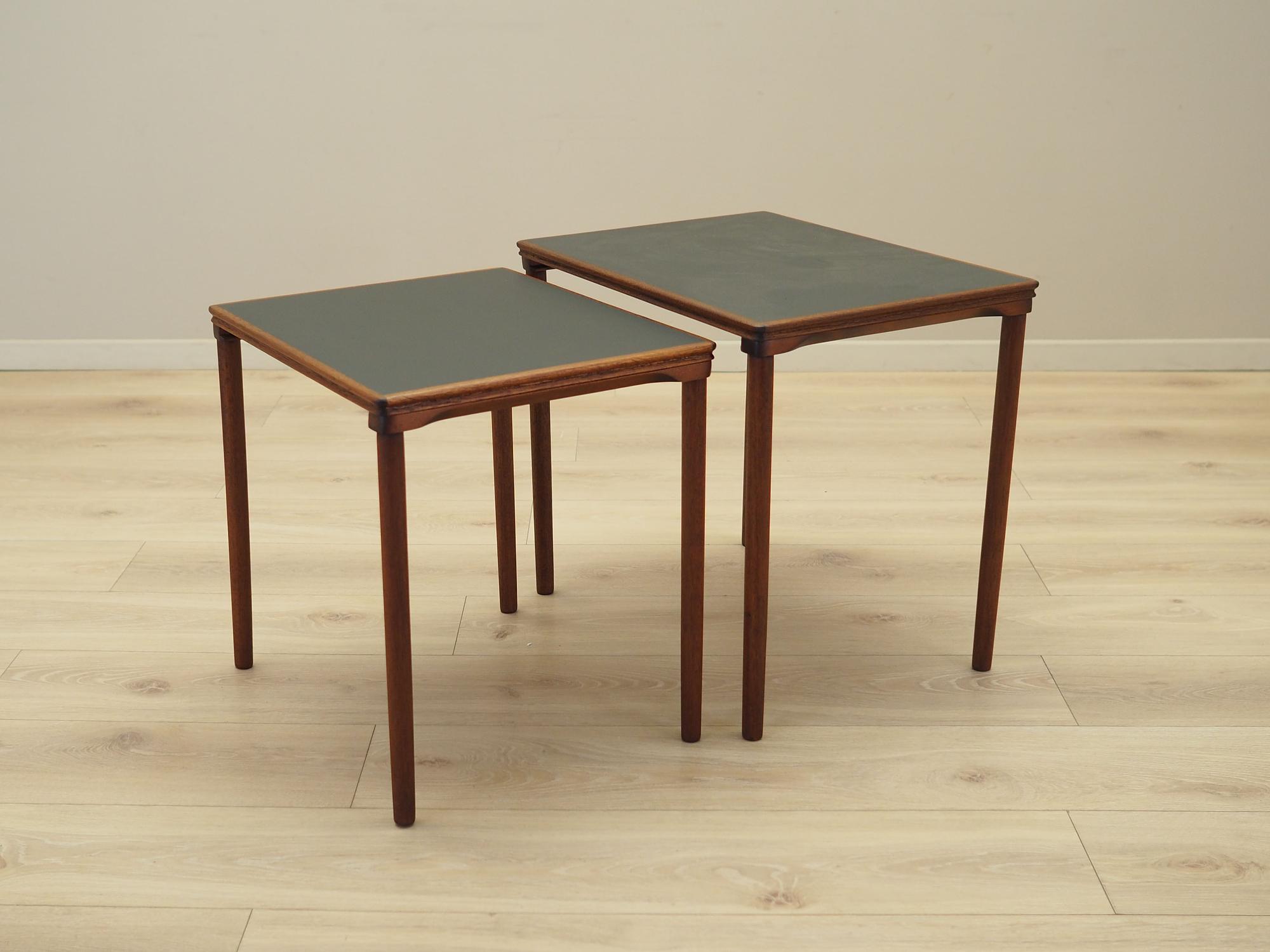 2x Side table Teak wood 1970s 1