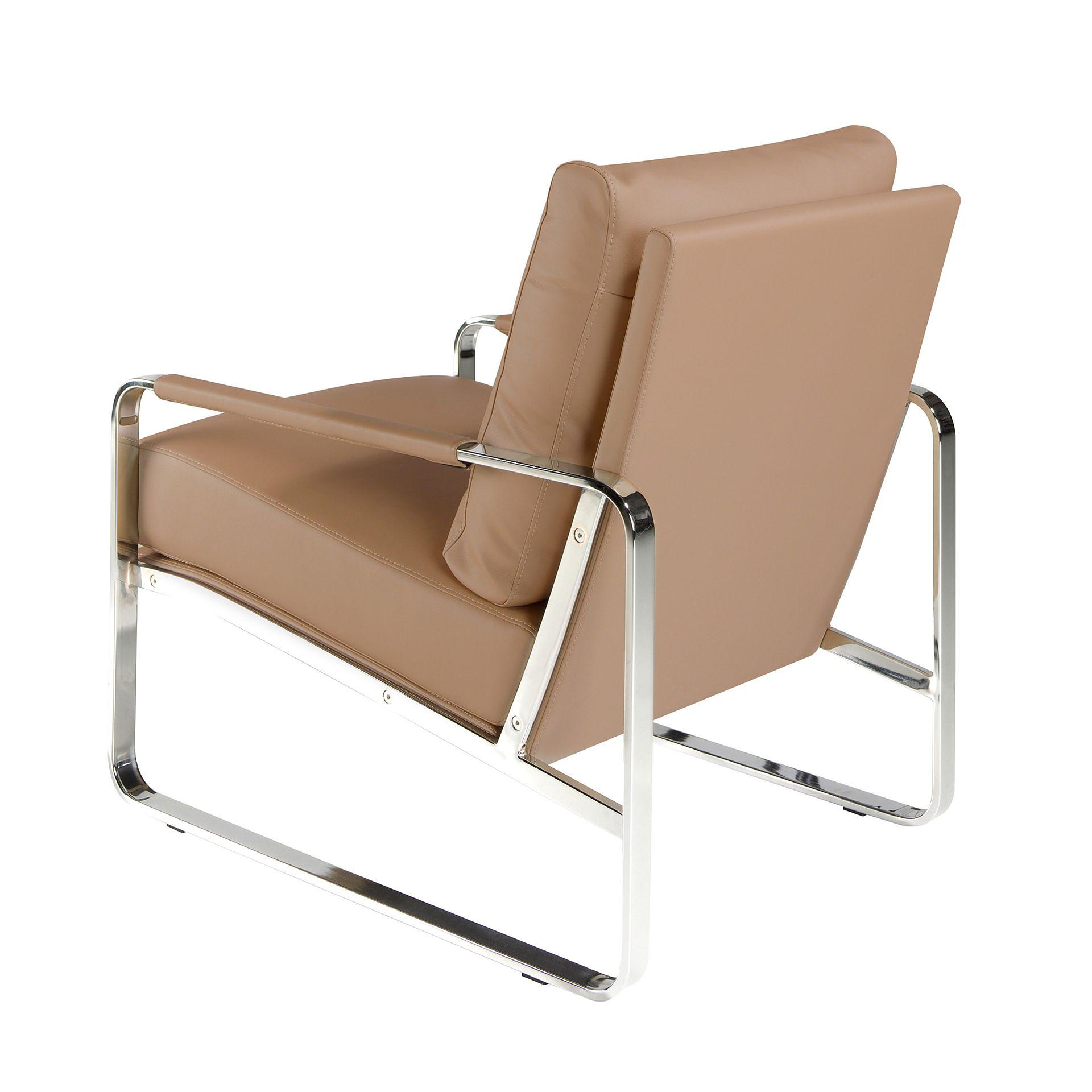 Armchair Faux Leather Grey 6