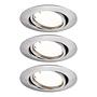 LED recessed light Coin 3-piece set Dimmable Metal Grey 0