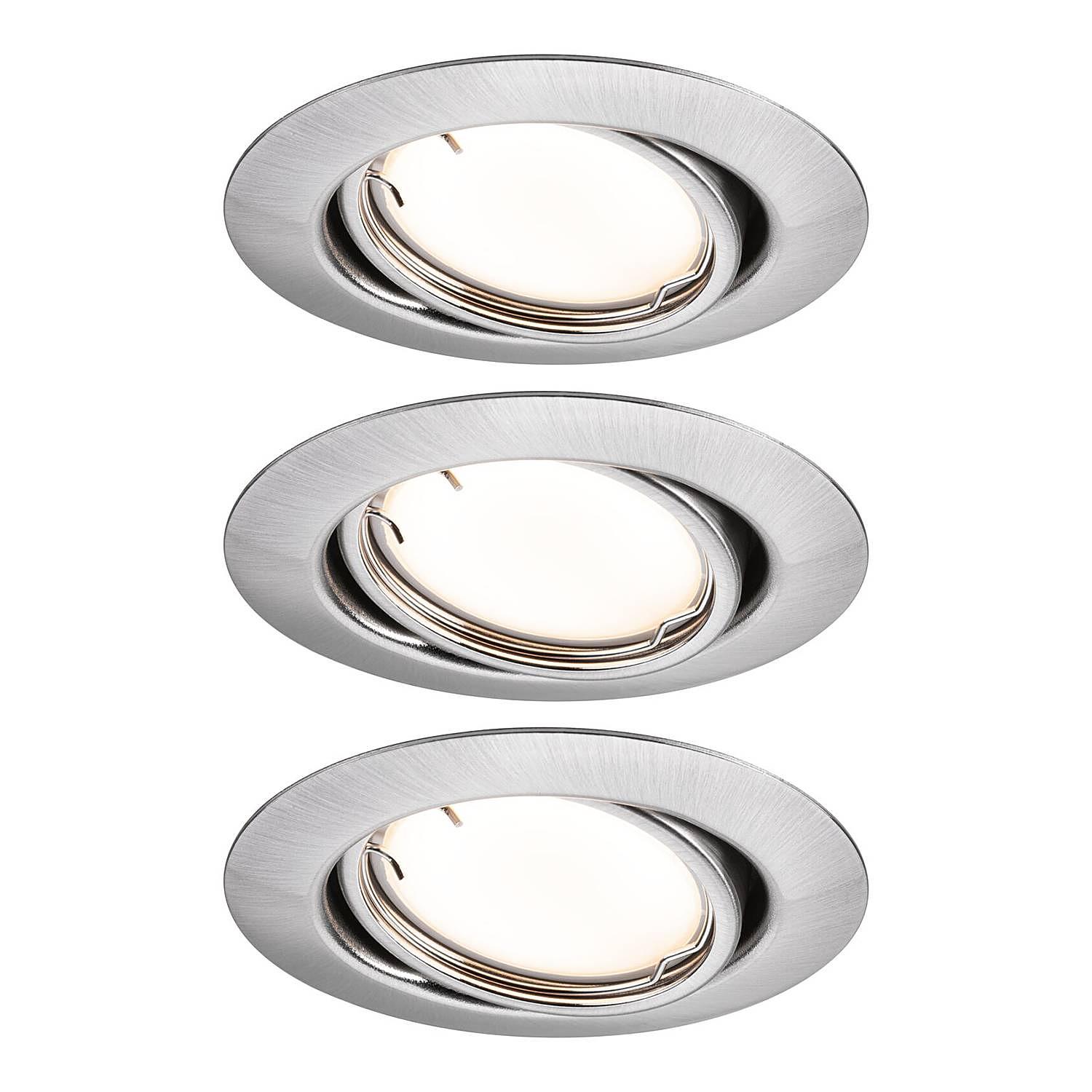 LED recessed light Coin 3-piece set Dimmable Metal Grey 0