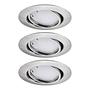 LED recessed light Coin 3-piece set Dimmable Metal Grey 3