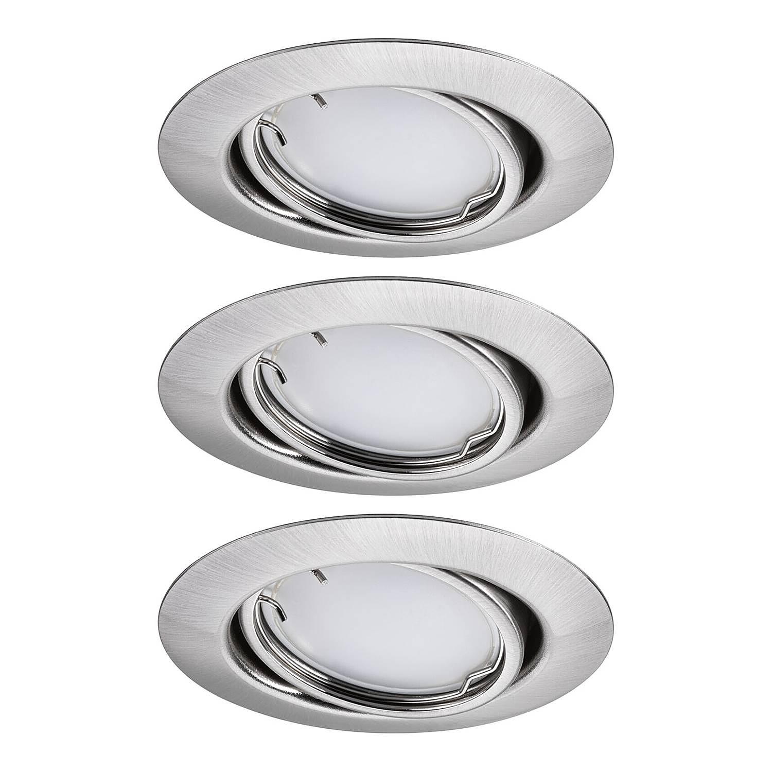 LED recessed light Coin 3-piece set Dimmable Metal Grey 3