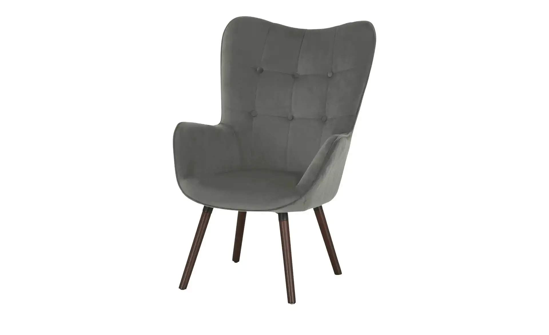 Bridget Sessel Samt Massivholz Violett 0