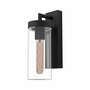 Wall lamp 1-bulb Glass Metal Black 0