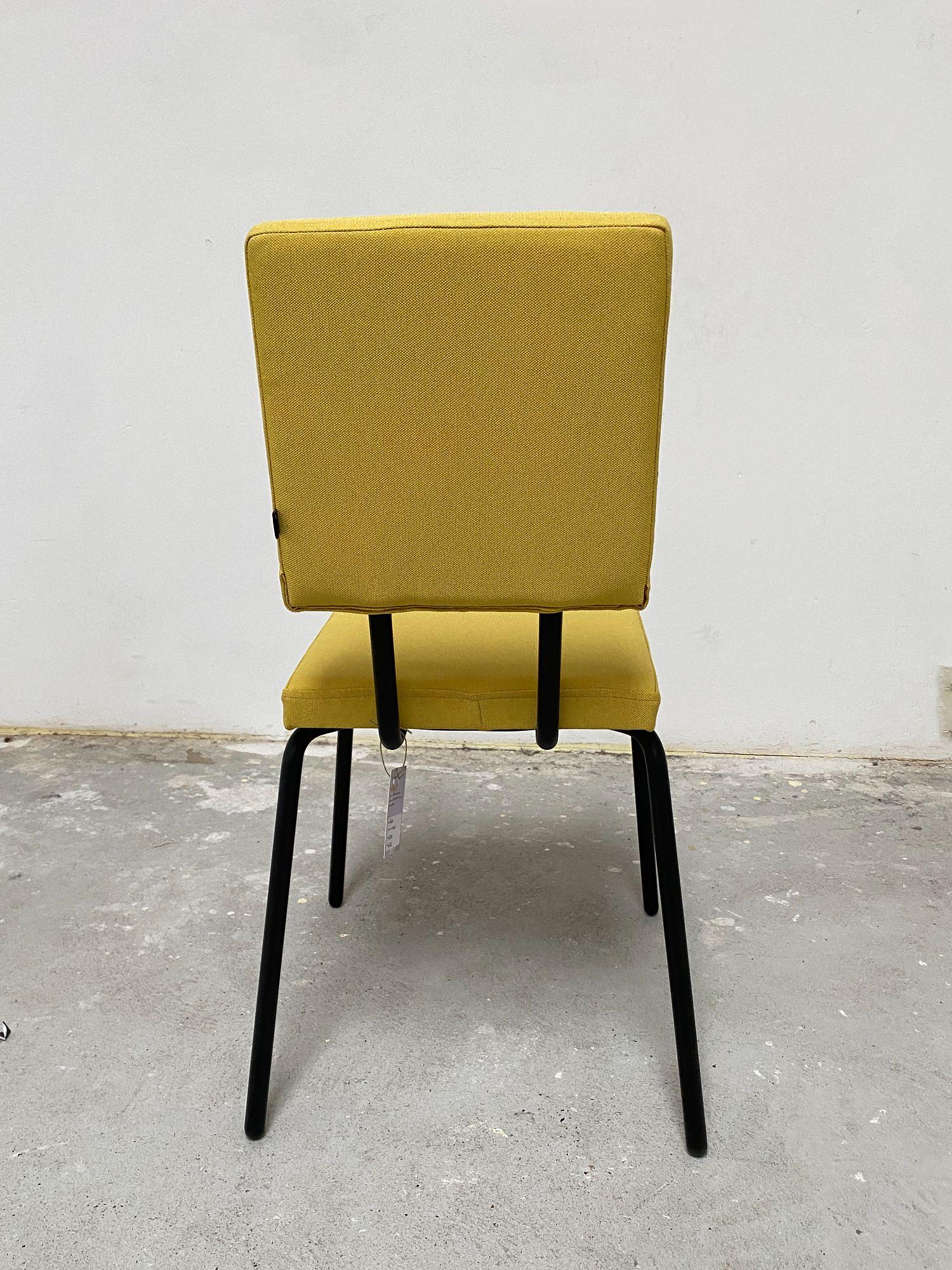 Dining chair textile yellow 2