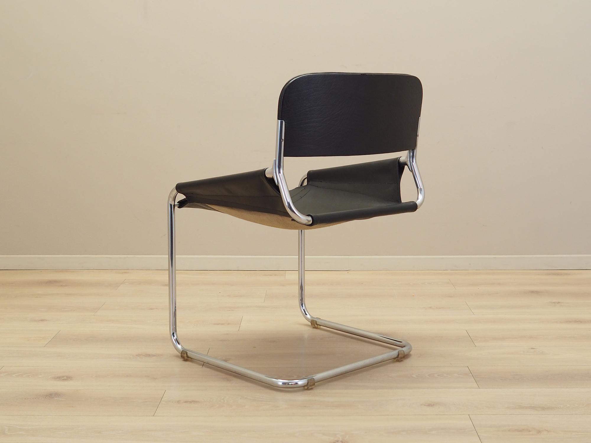 Dining chair leather 1970s 4