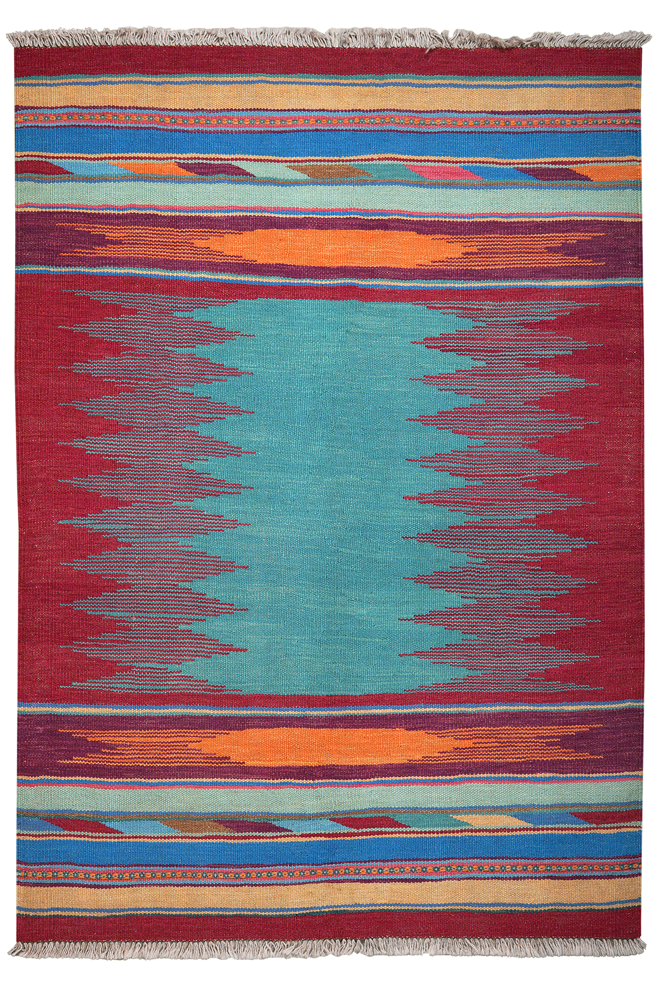 Kilim Gashgai Teppich Mehrfarbig 0