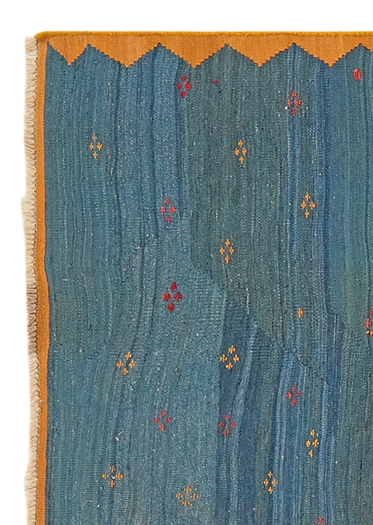 Kilim Gashgai Teppich Blau 1