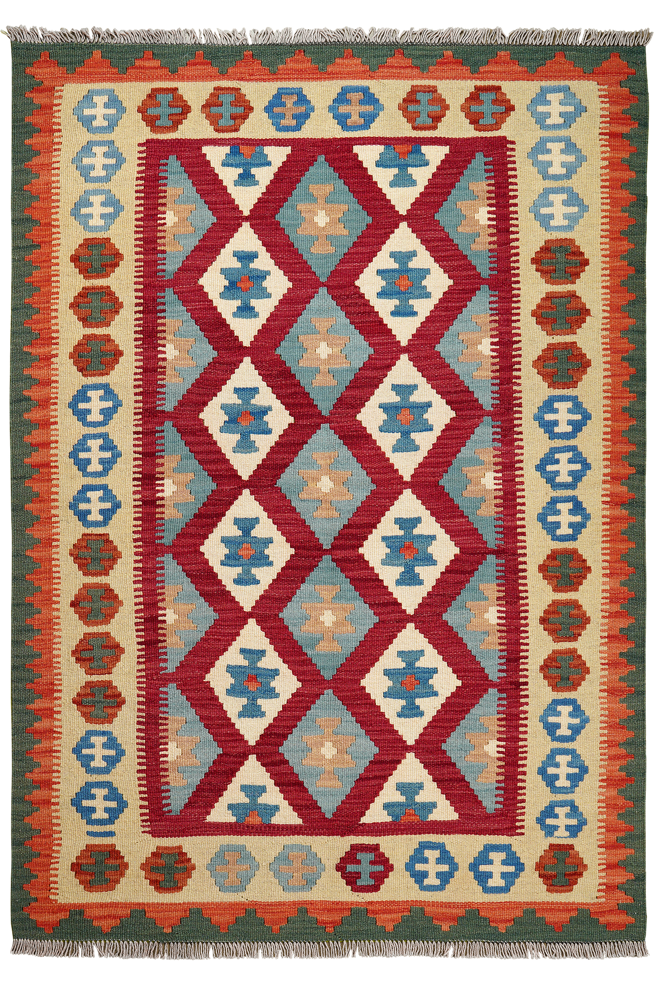 Kilim Gashgai Teppich Mehrfarbig 0
