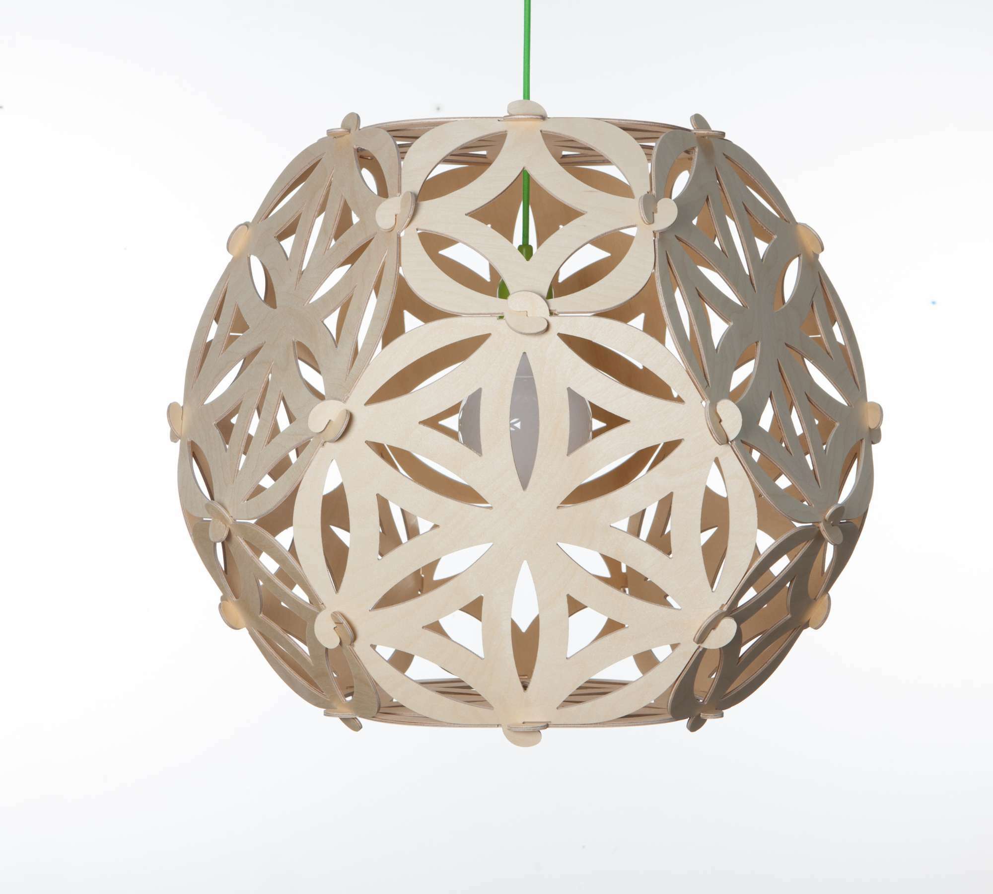 SOLAR Pendant Lamp Wood Natural 3