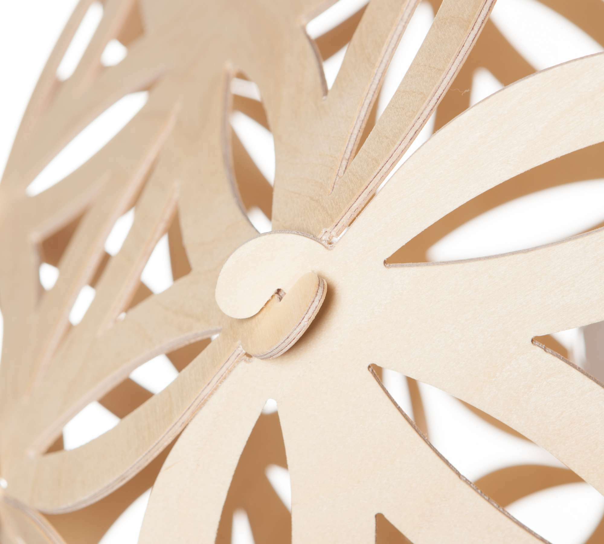 SOLAR Pendant Lamp Wood Natural 4