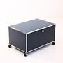 Lowboard 1x1 mit Rollen Stahlblau 0