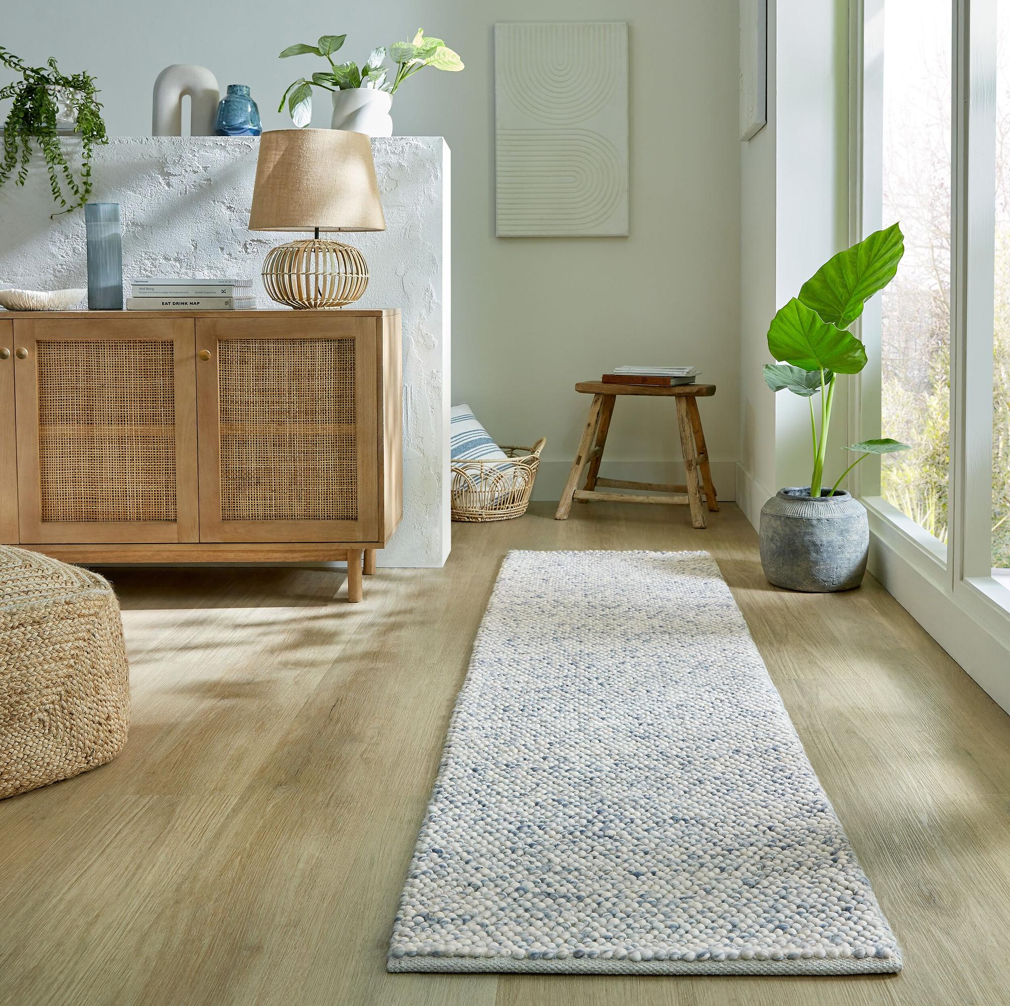 Minerals Runner Wool Blue 60x230cm 0