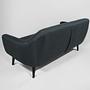 Ritchie Sofa 3-Seater Textile Anthracite Colored Buttons 6