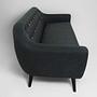 Ritchie Sofa 3-Seater Textile Anthracite Colored Buttons 7