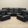Armchair Leather Black 1960s 1