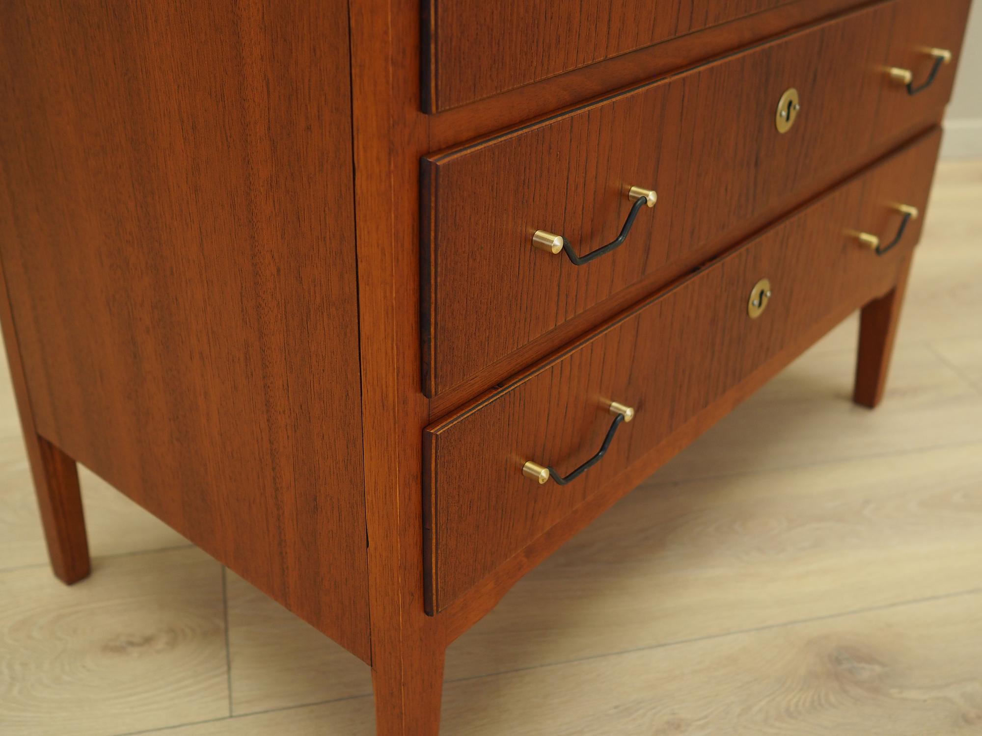 Chest of drawers Teak wood 1970s 9