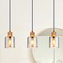 Aleidis Type A Pendant Lamp Smoked Glass Iron 3-light 1