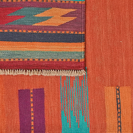Kilim Gashgai Tappeto Arancione 4