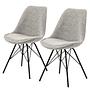 2x Bonito Chair Bouclé Grey 0
