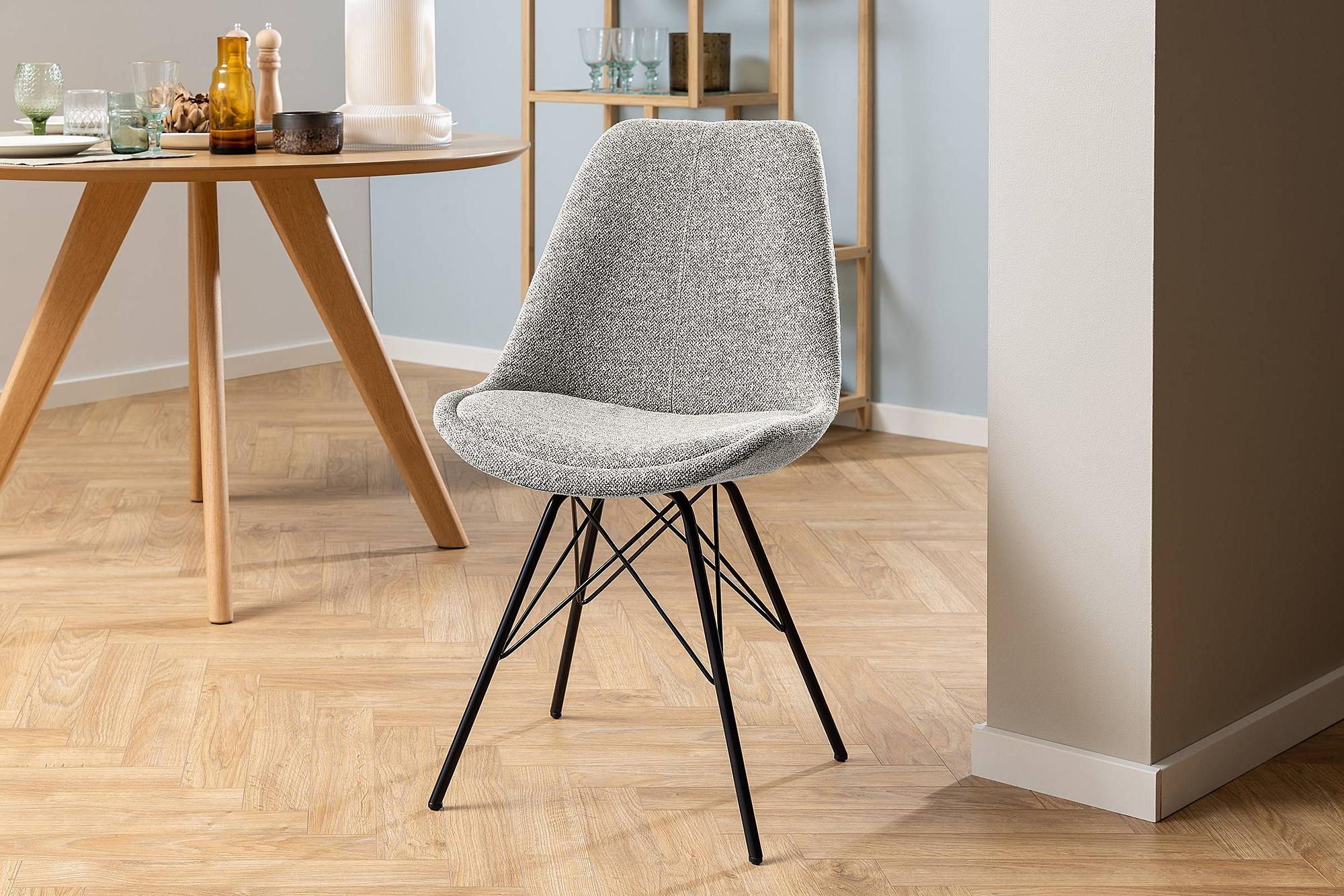 2x Bonito Chair Bouclé Grey 1