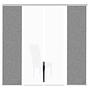 Schiebevorhang Pive Webstoff Grau 60 x 245 cm 4er Set 3