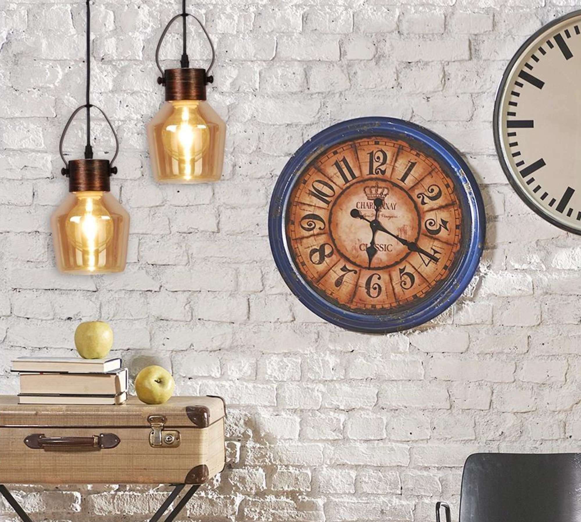 Pendant lamp Alex Glass / Steel 1-bulb 3