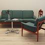 Living room set green 1960s 3