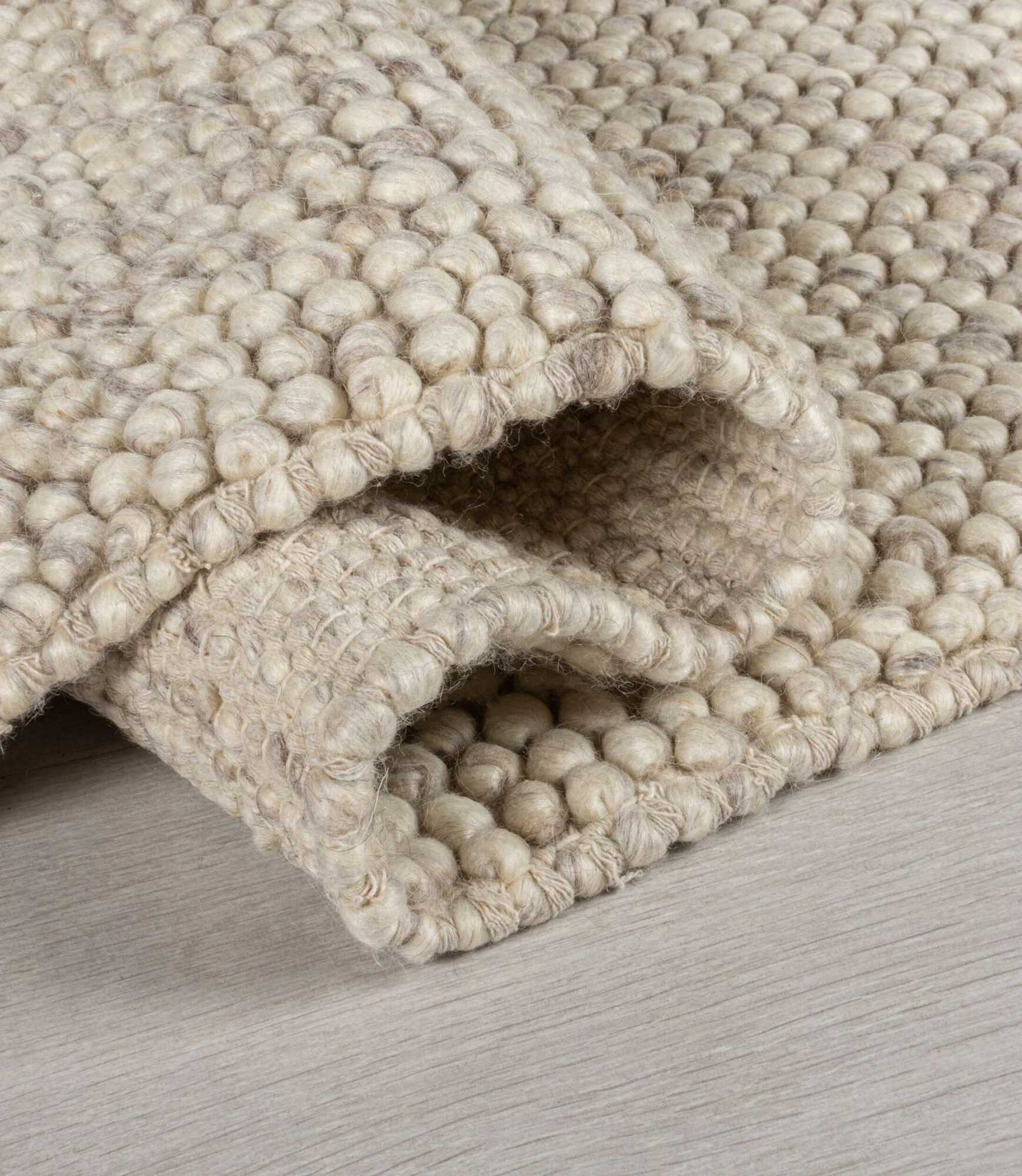 Wool blend rug Minerals Light grey 80 x 150 cm 1