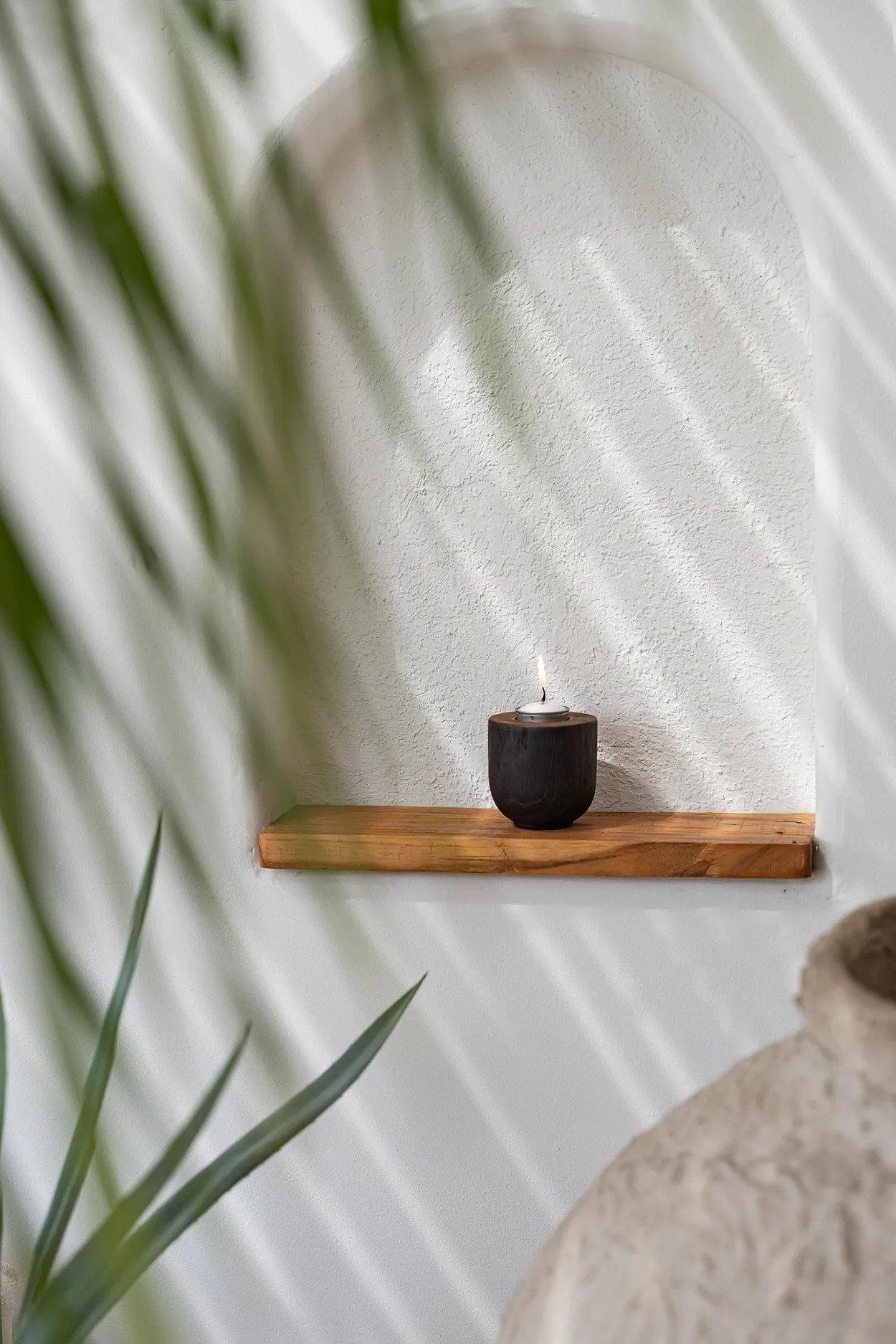 Bondi Candlestick Teak 1