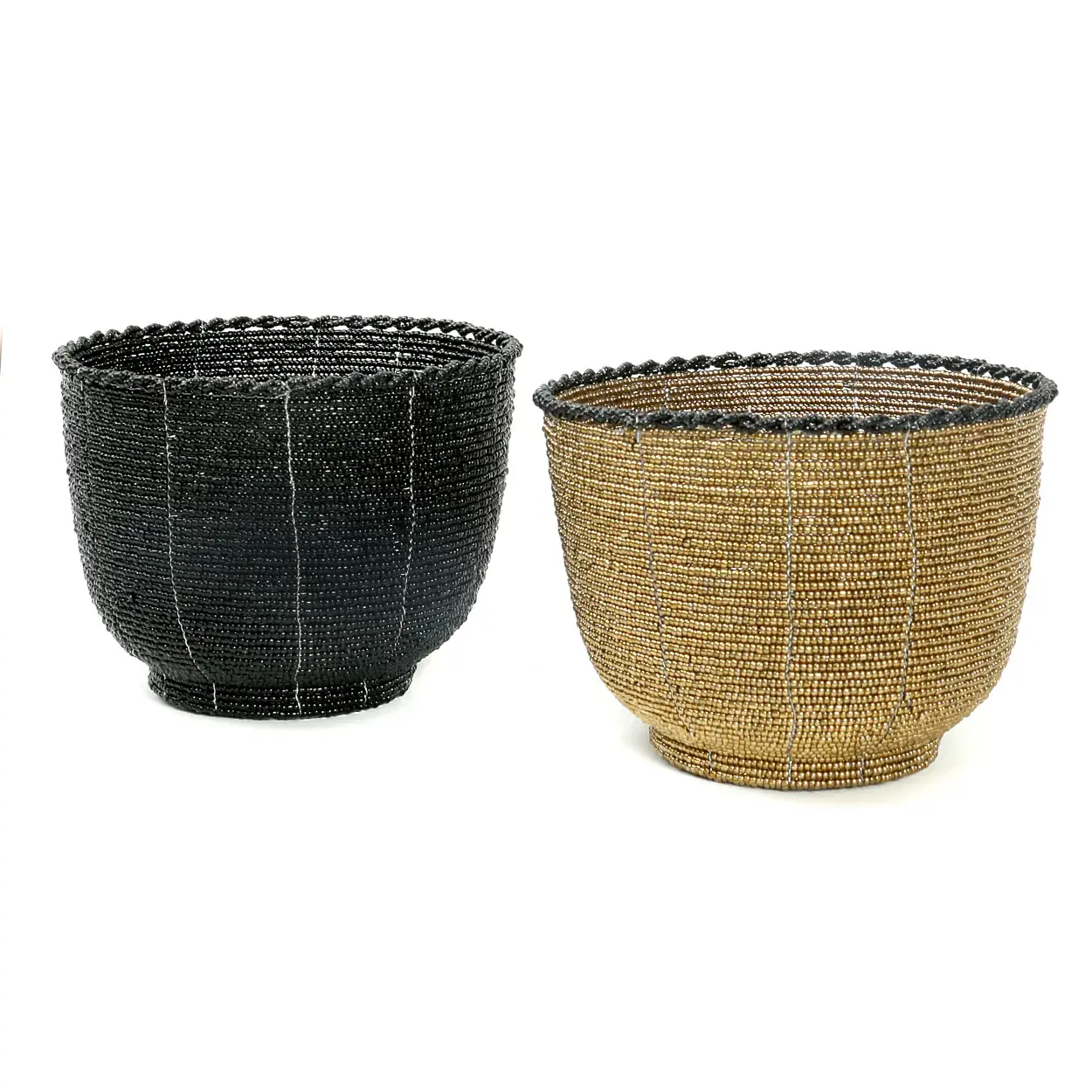 Beaded Candy Dish Black 4