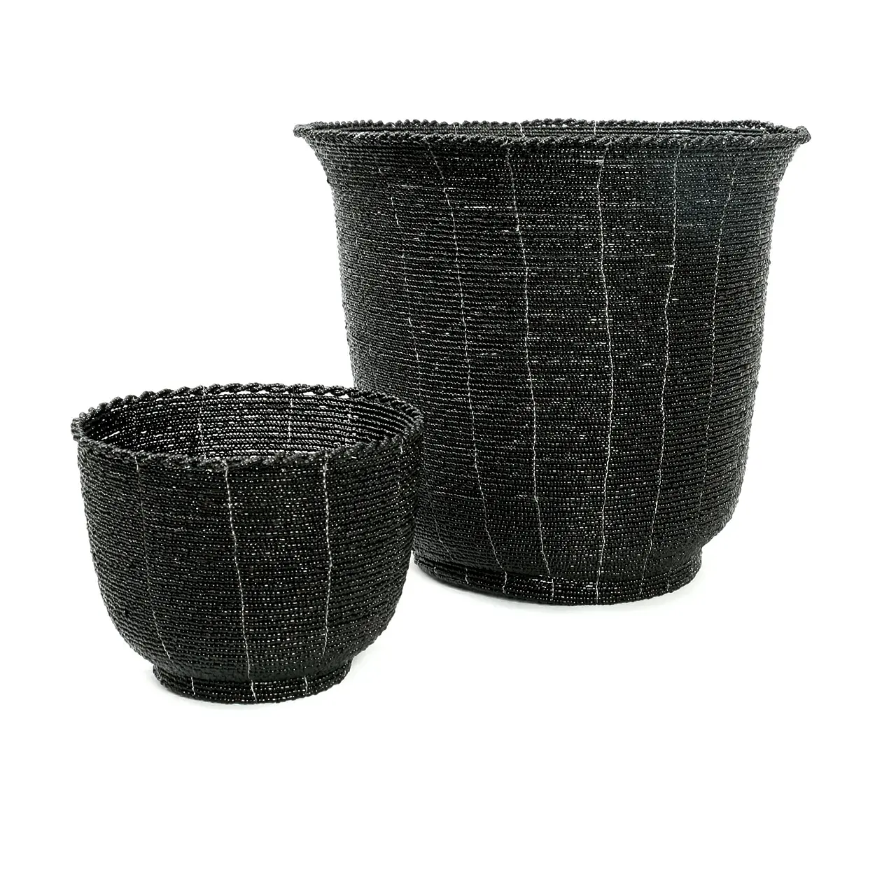 Beaded Candy Dish Black 5