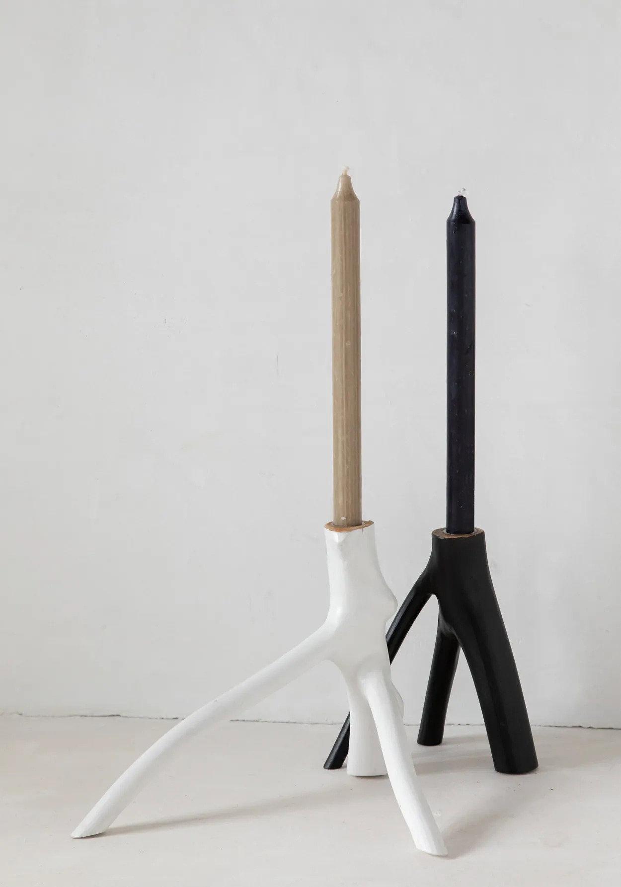 Triple Twig Kerzenhalter Schwarz 6