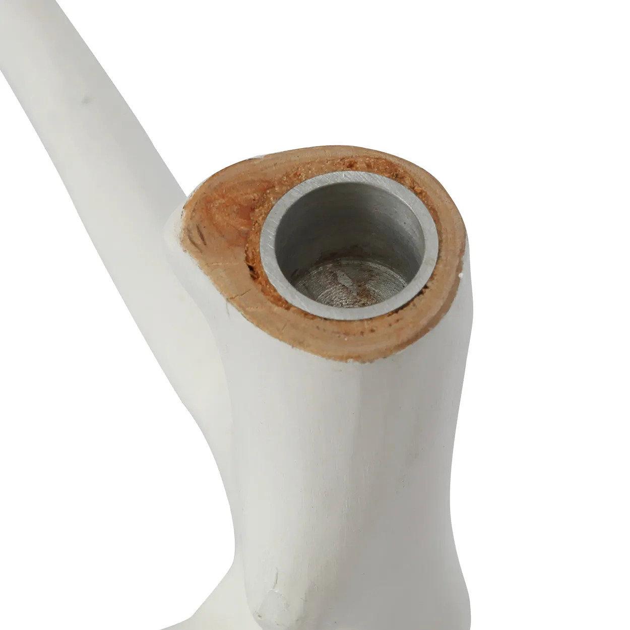 Triple Twig Candle Holder White 9