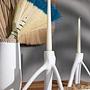 Triple Twig Candle Holder White 7